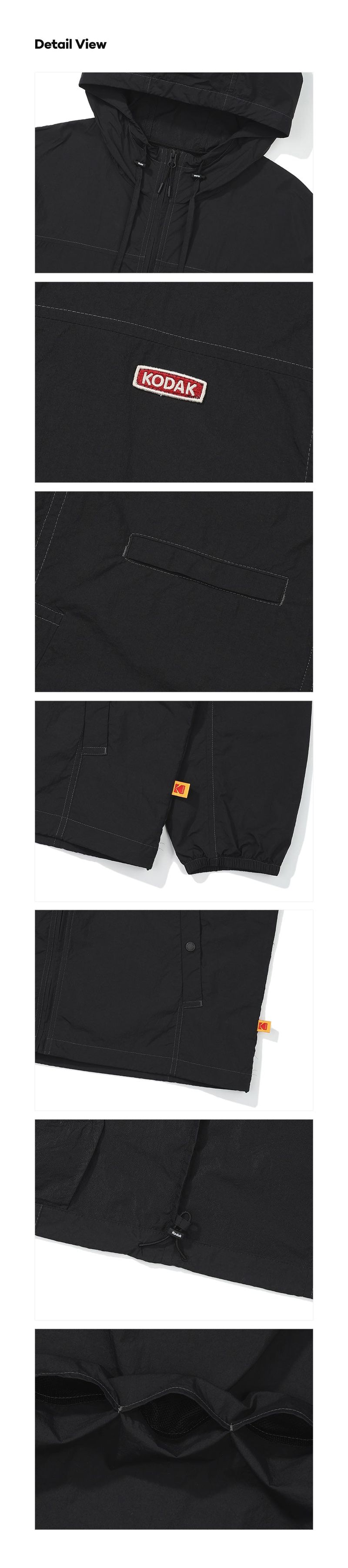 ICE POP Hooded Long-Sleeved Jacket【BLACK】