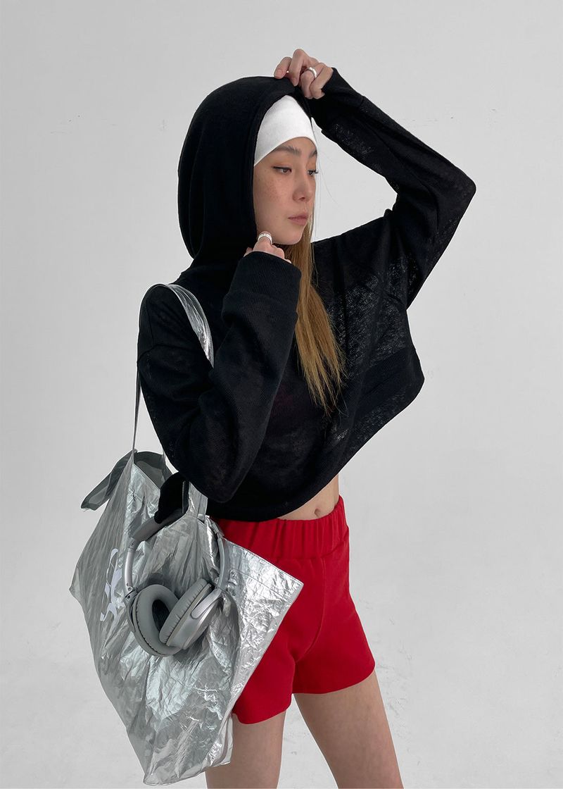 [MADE] Serdi Cropped Linen Hoodie
