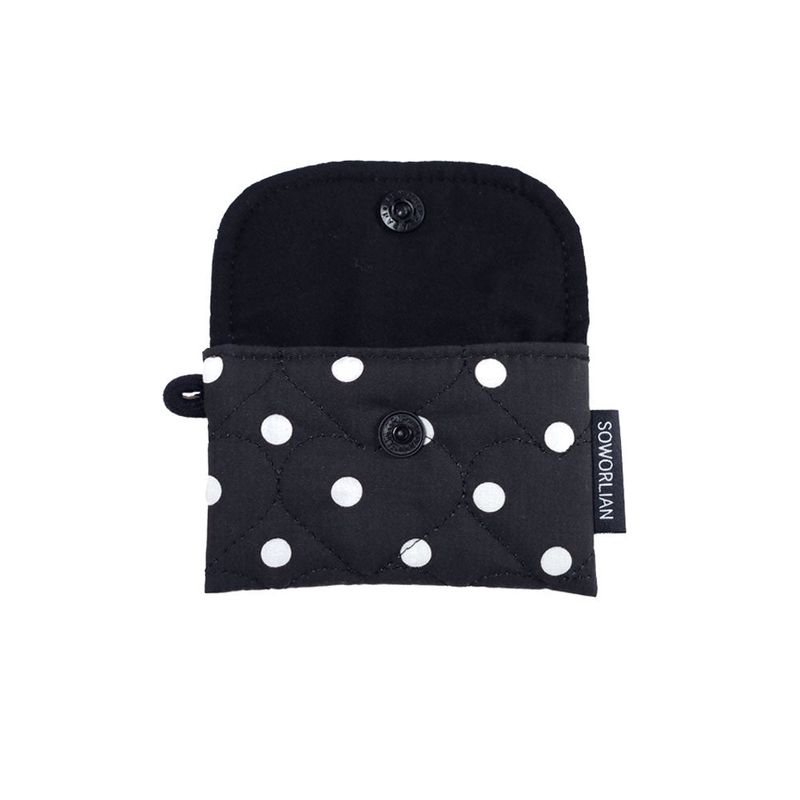 Simple Card wallet _Dot Black