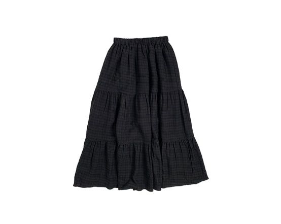 Roit Check Frill Long Banding Skirt