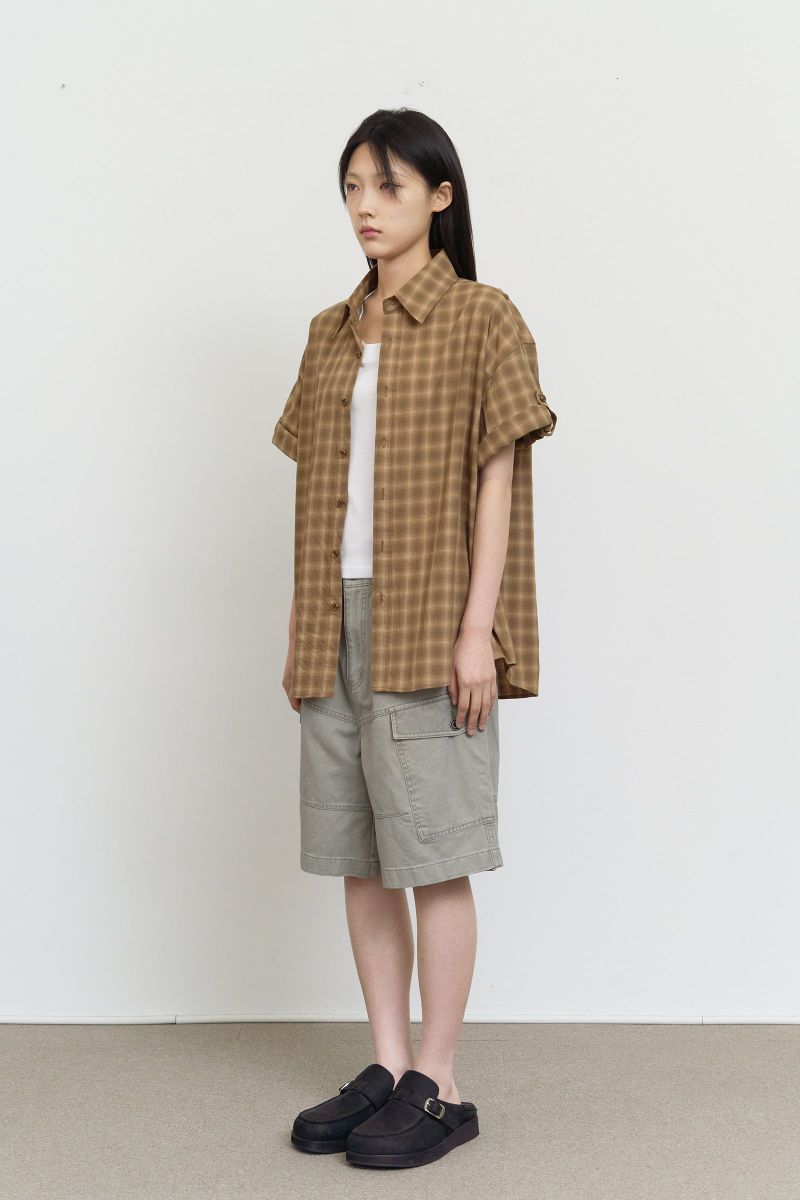 Asa Checked Half Shirt