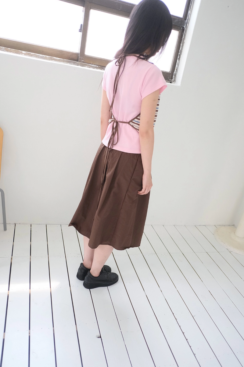 stripe holter sleeveless (2c)