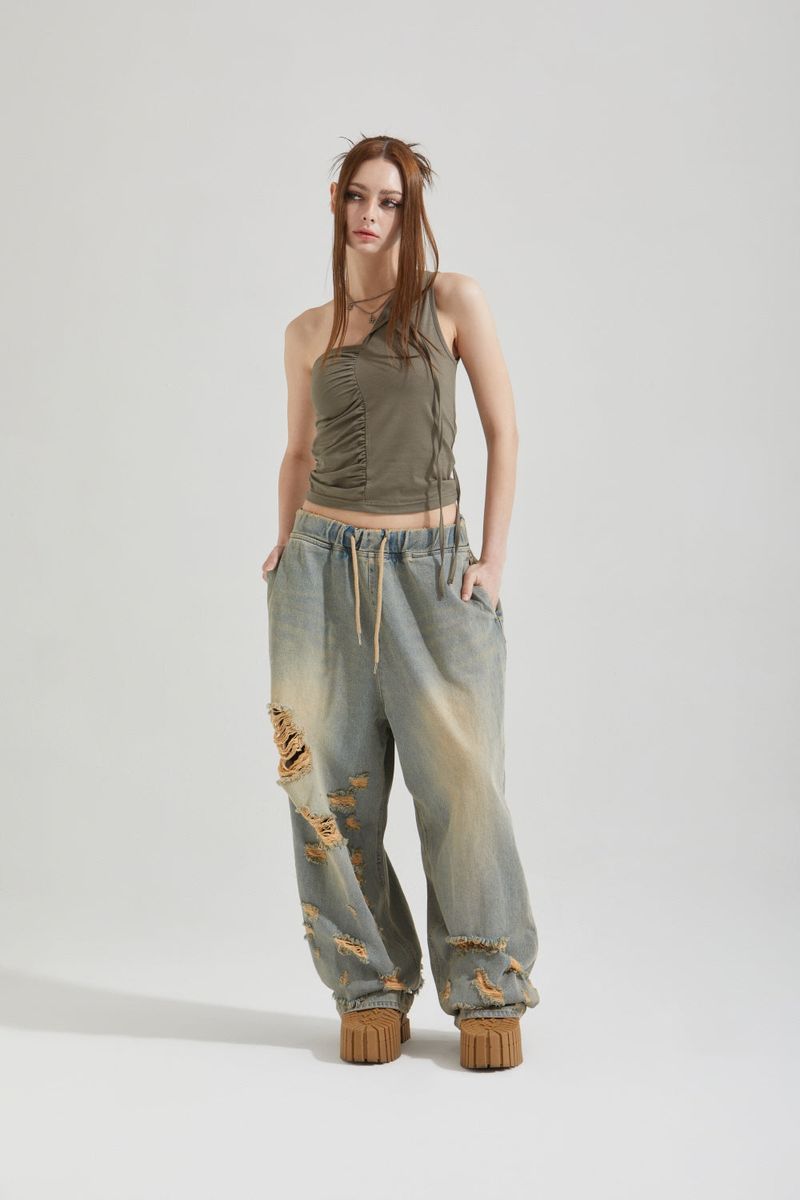 SHIRRING CHOKER TOP