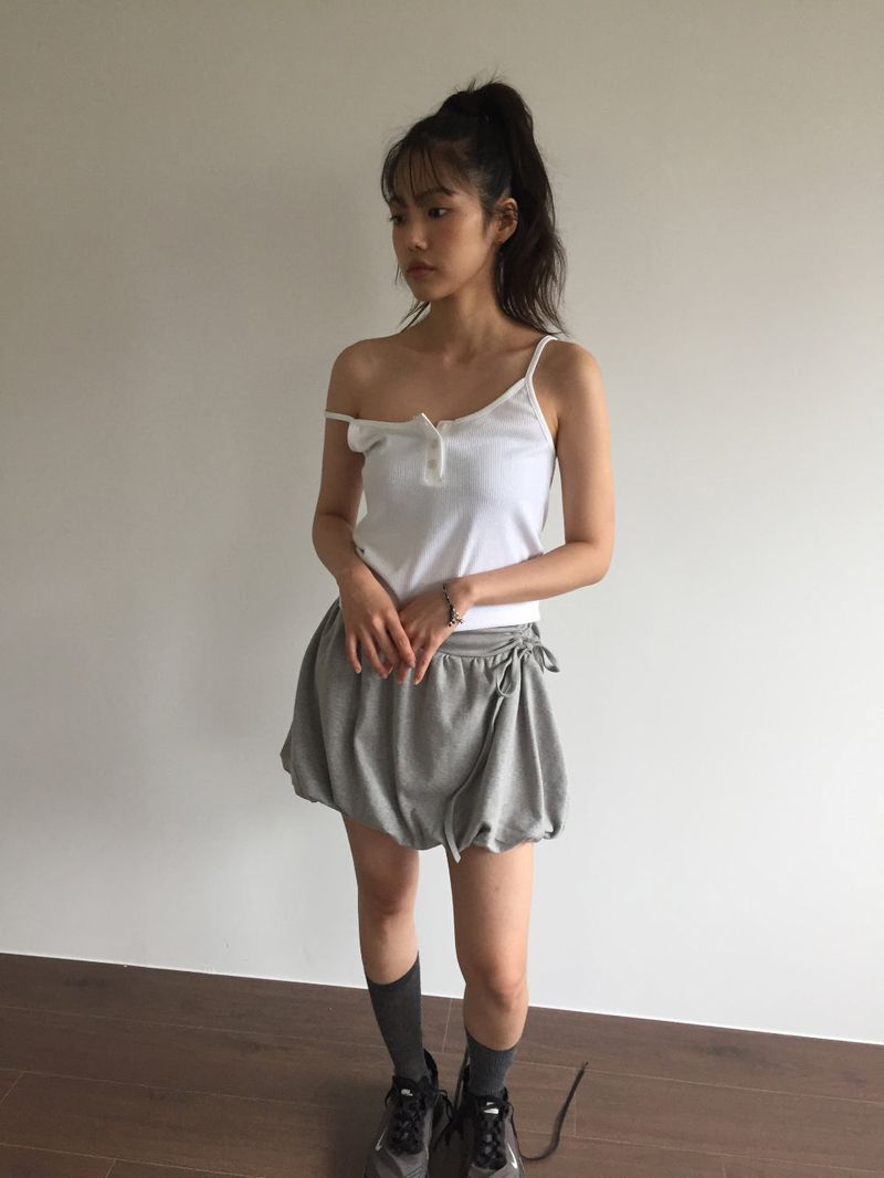 Coco shirring pumpkin skirt  (2color)