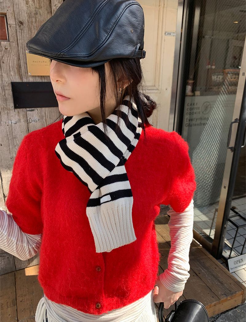 KNIT STRIPE MUFFLER (2C)