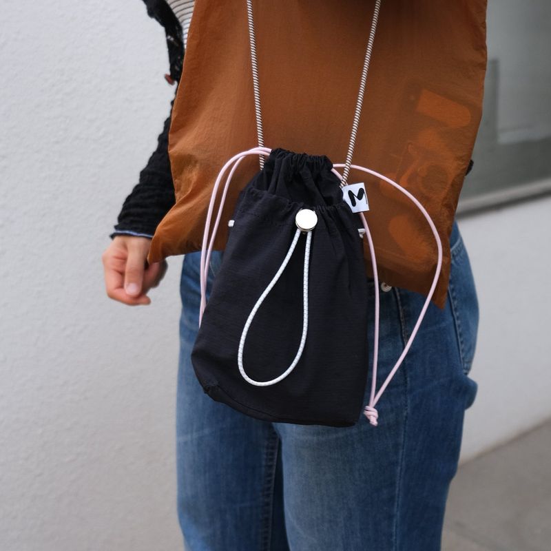 3 Pockets Mini Bag (Black)