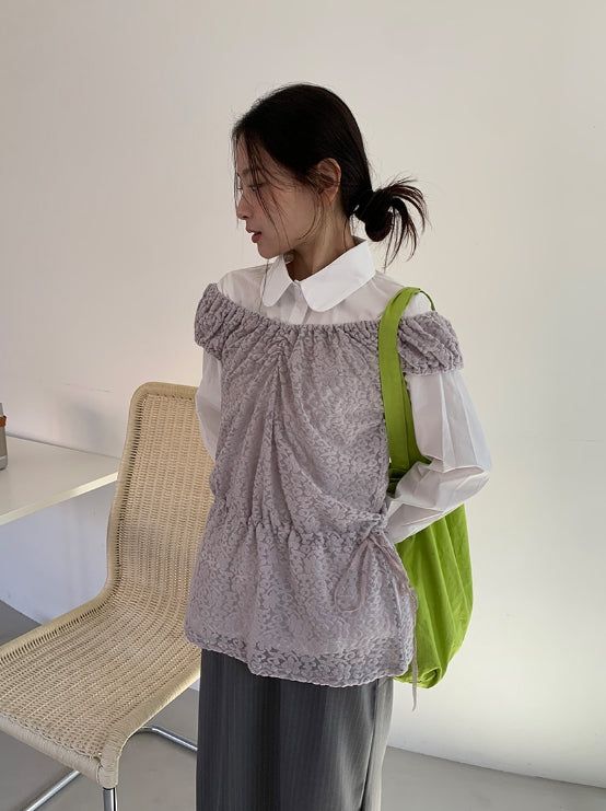 BAON（バオン）の「Liltas Flower See-Through Layered Sleeveless（Tops）」