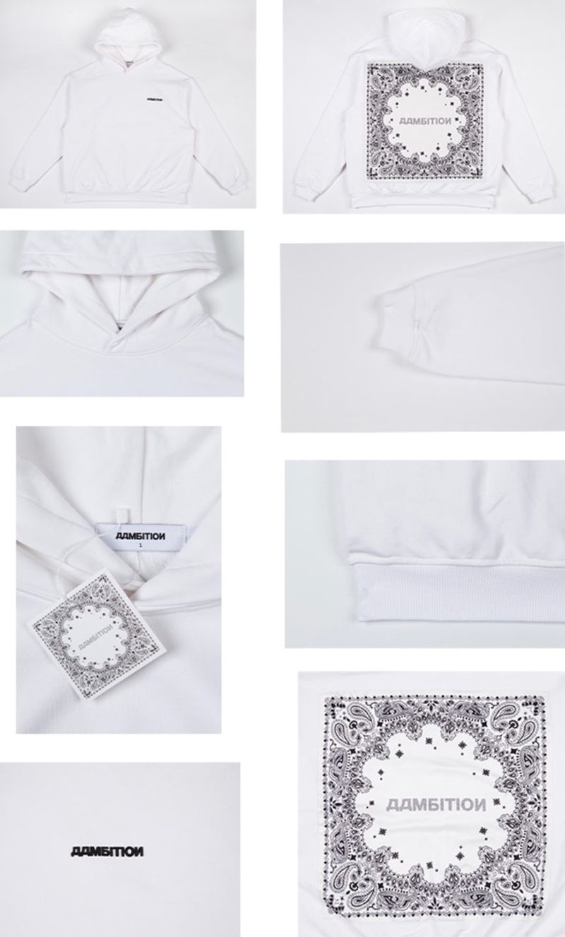 paisley HOODIE white