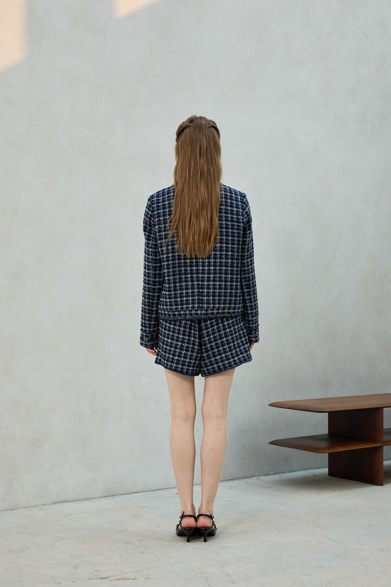 COMELY TWEED JACKET / BLACK
