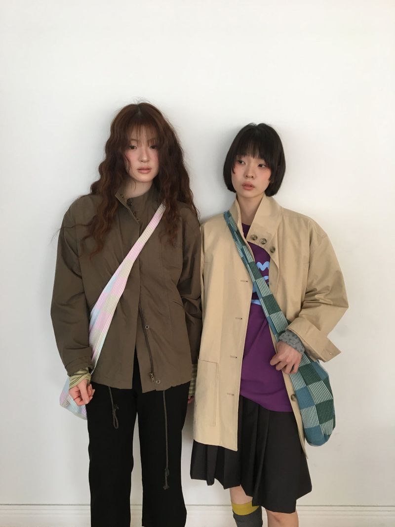 YWD パッチワーククロスボディーバッグ (2color)