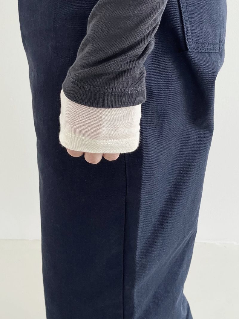 Fake button sleeve T