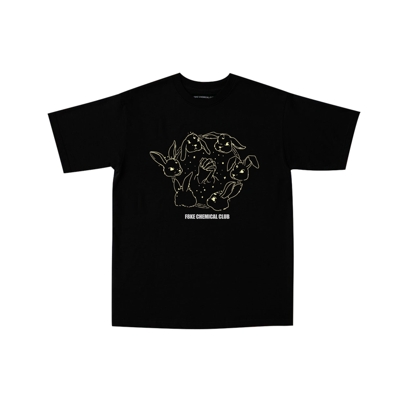 F8KE CHEMICAL CLUB（フェイクケミカルクラブ）の「ラッキー バニー Tシャツ ブラック（トップス）」