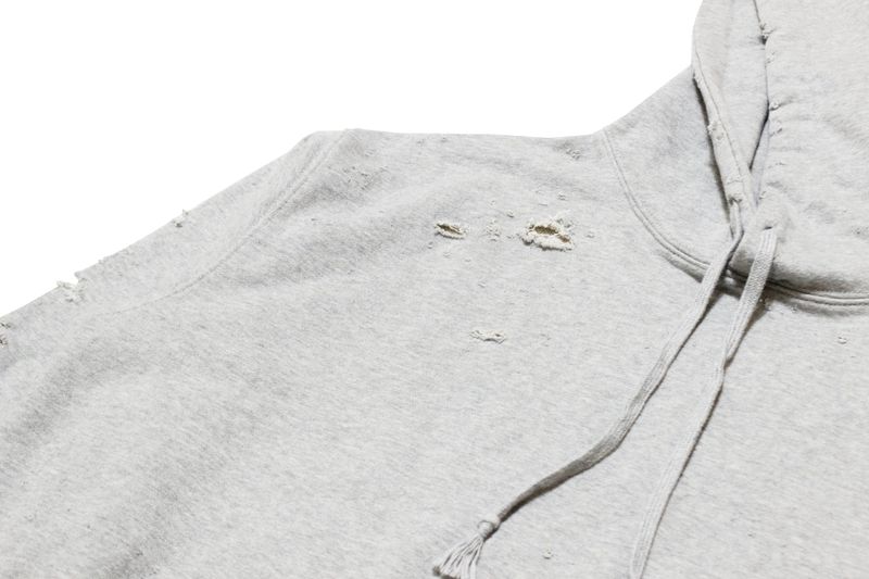 damage hoodie (gray)
