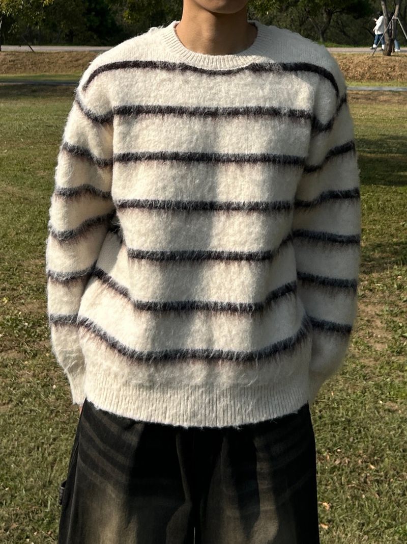 SCOPE STRIPE MOHAIR KNIT