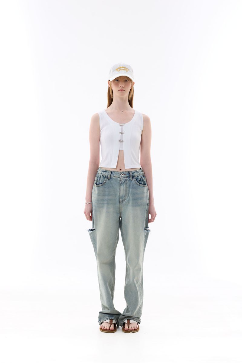 CINDY SLEEVELESS TOP SET / WHITE