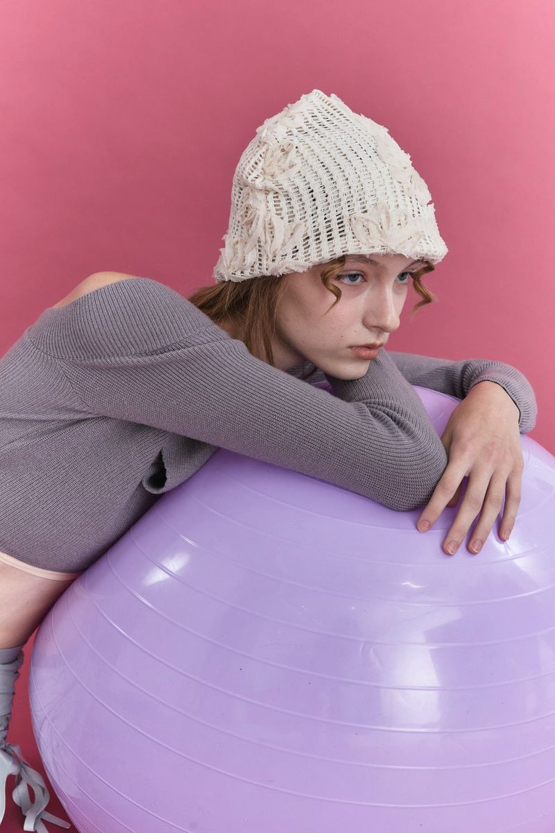 ROSA KNIT BEANIE IN IVORY