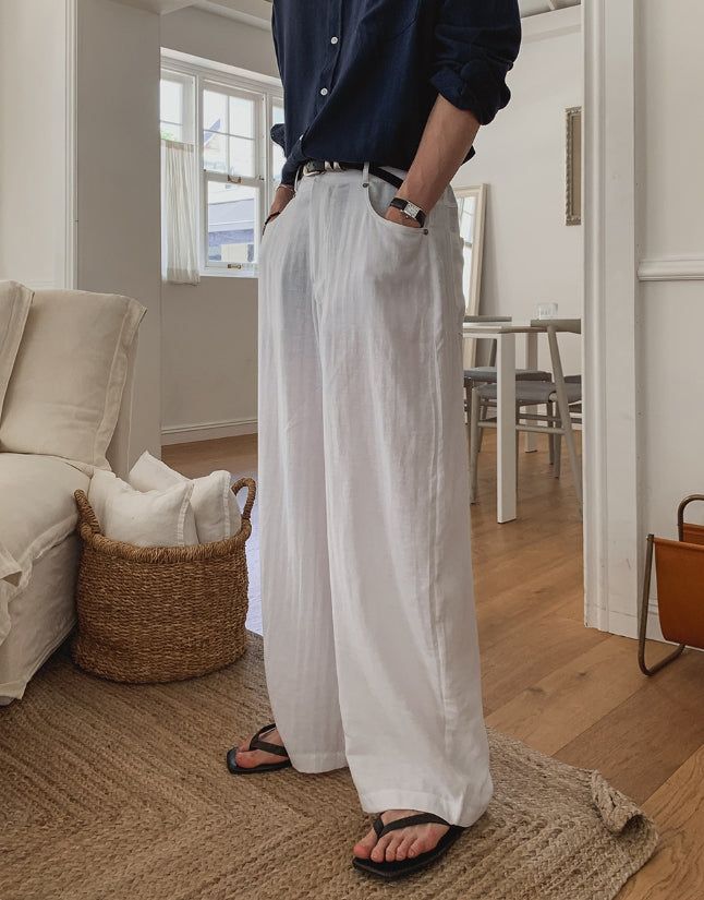 2PLAN(ツープラン)の「Soda Linen Wide Herringbone Pants(Pants)」