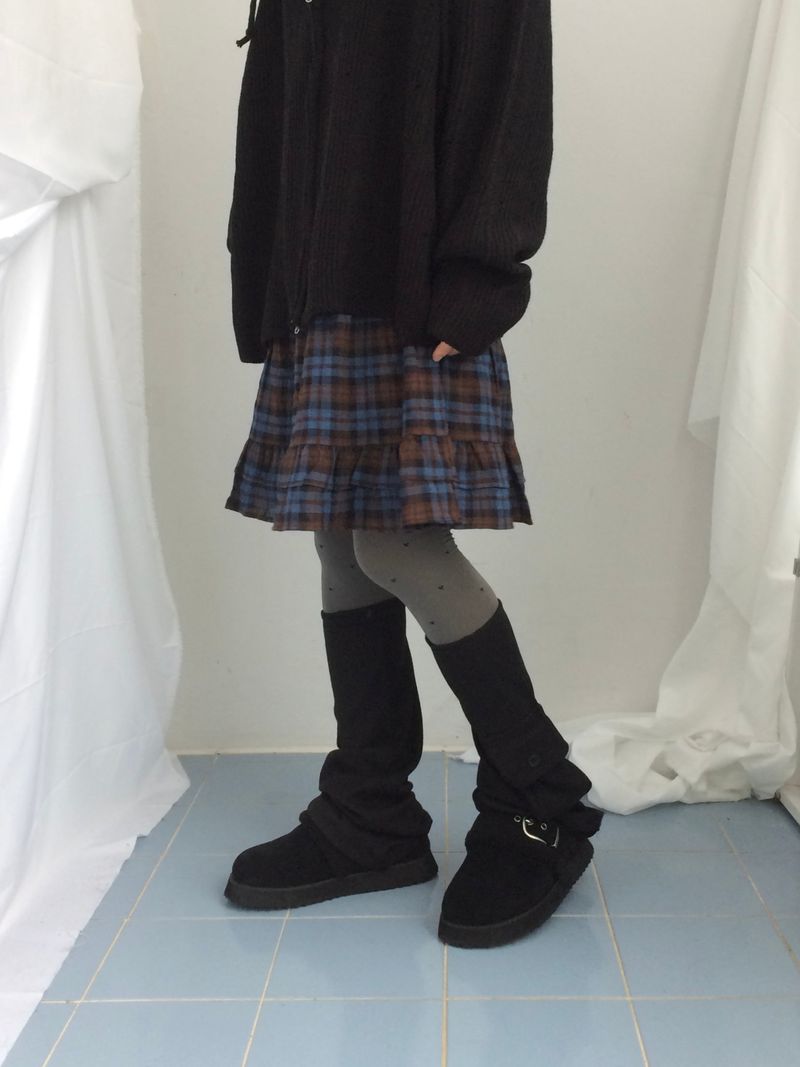 Punch Damage Hooded Knitwear Zip-Up