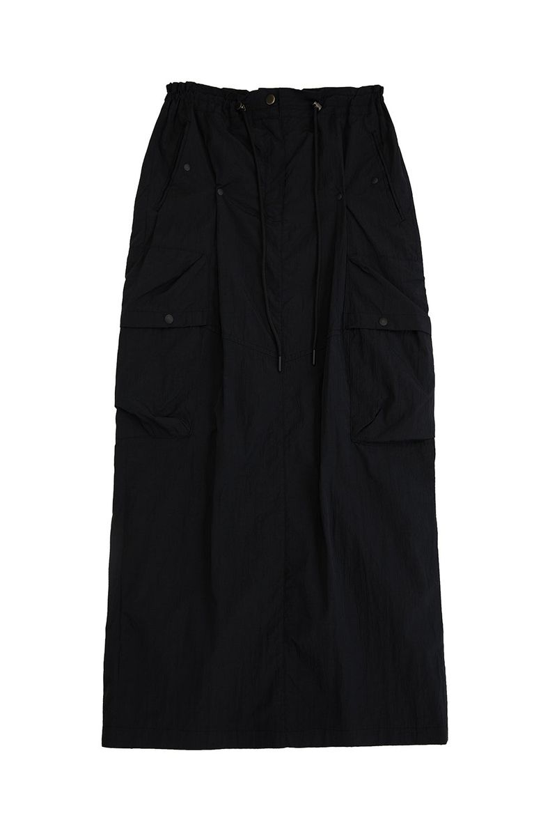 CARGO MAXI SKIRT_BLACK