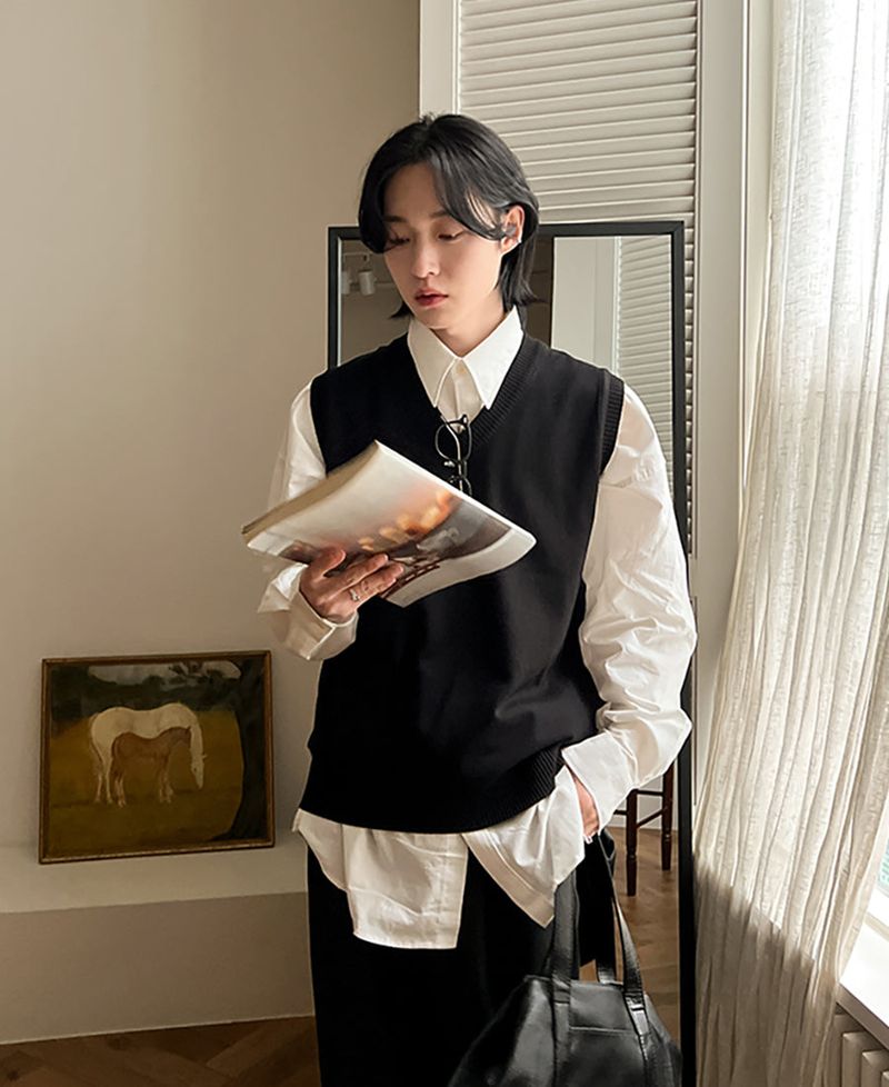 2PLAN（ツープラン）の「ロアンVネックニットベスト(3 color)（Tops）」