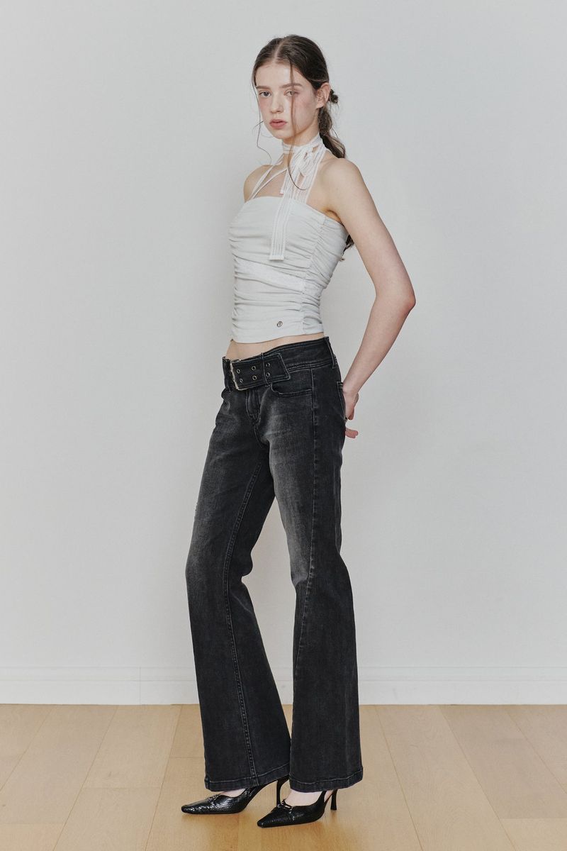ANGEL SHIRRING TOP light mint
