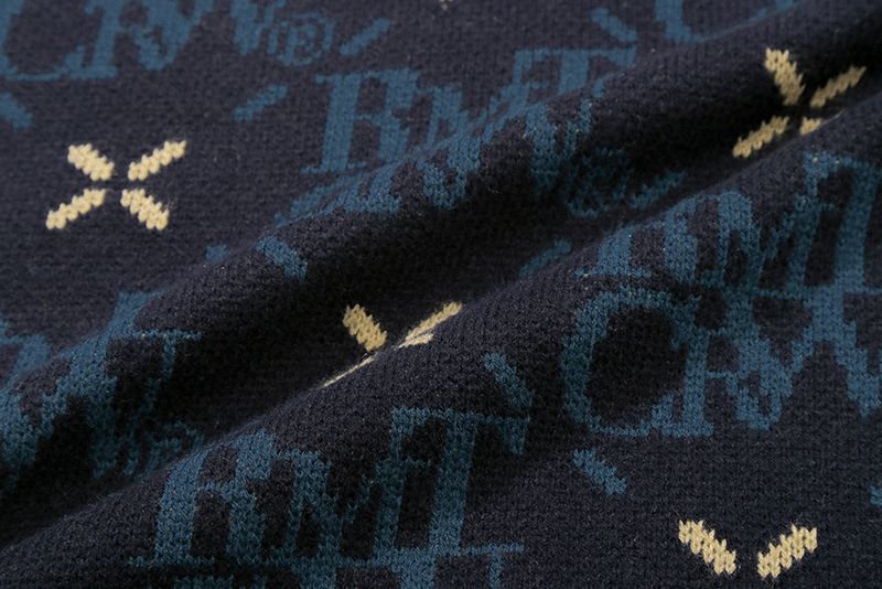 ARGYLE LOGO KNIT VEST_NAVY