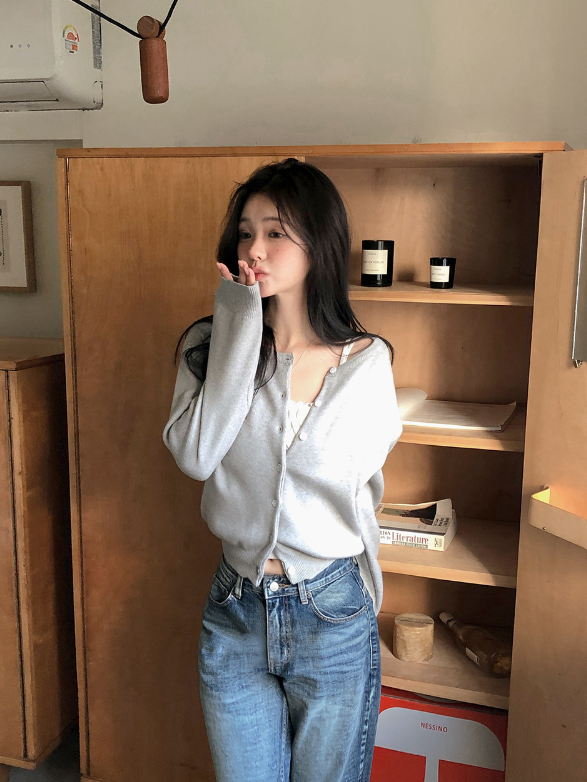 Basic Fine Wool Round Knit Cardigan (11color)