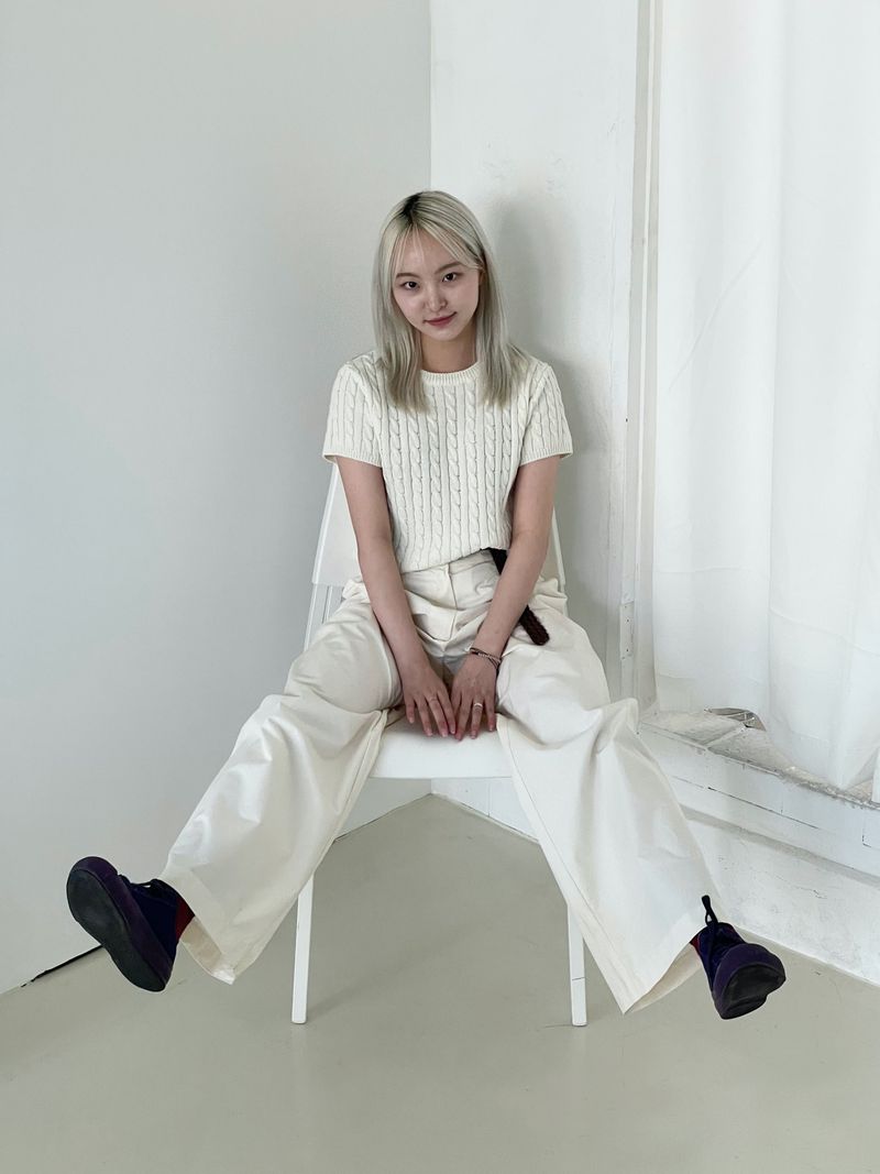 Dull bizo pintuck wide pants