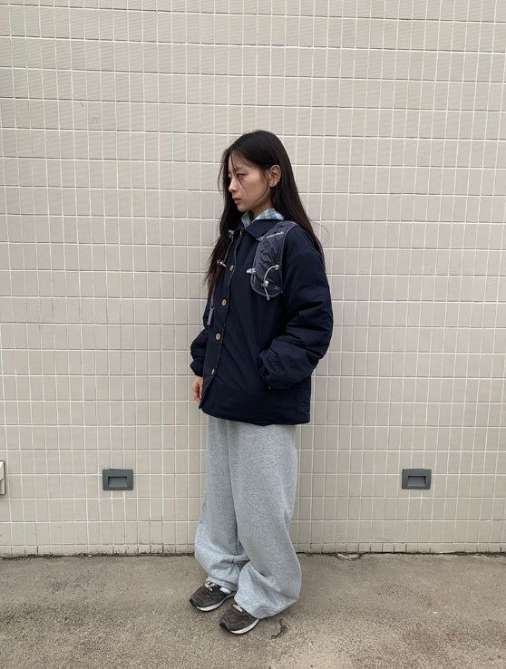 Hinyu Check Reversible Padded Jacket