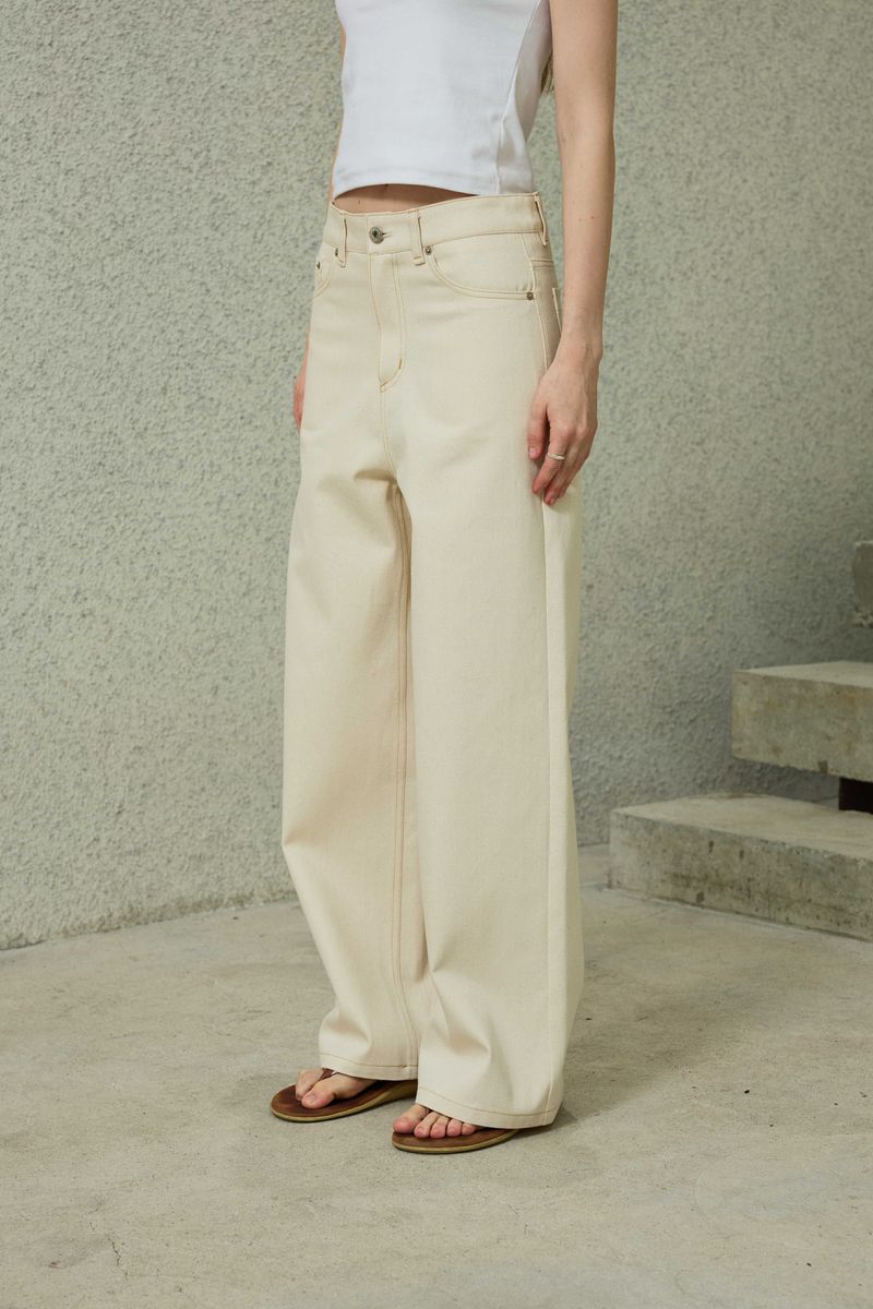 NOAH WIDE PANTS / BEIGE