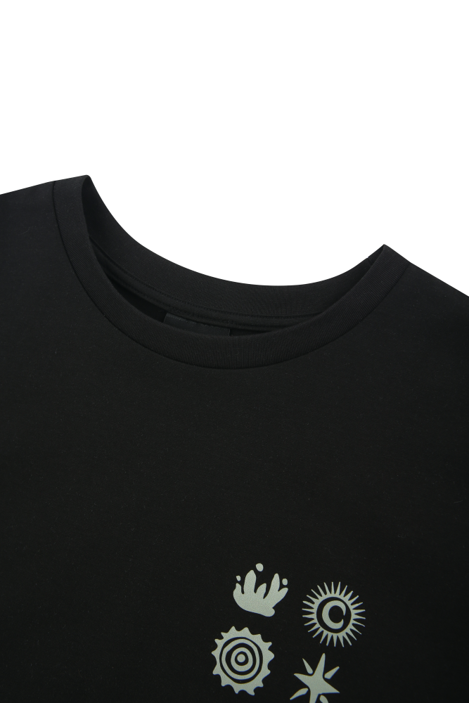 Black UTOPIA short sleeve t-shirts