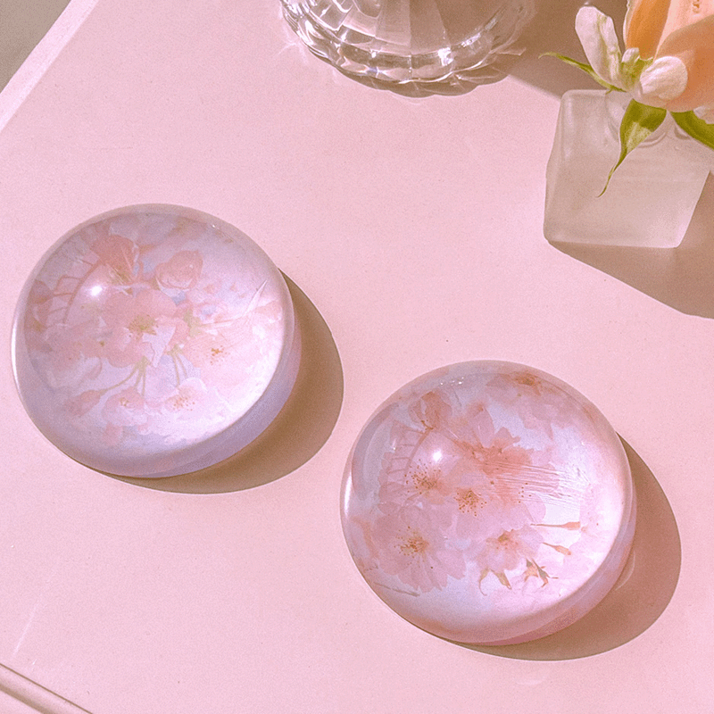 Cherry blossom glass paper weight