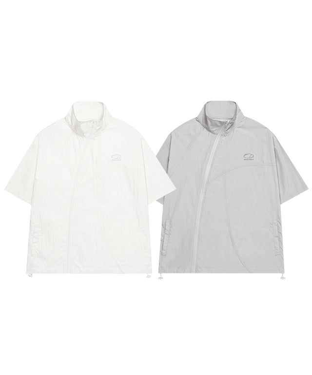 ODDSTUDIO（オッドスタジオ）の「Diagonal Cut Half Windbreaker - 2COLOR（Jackets/Outerwear）」