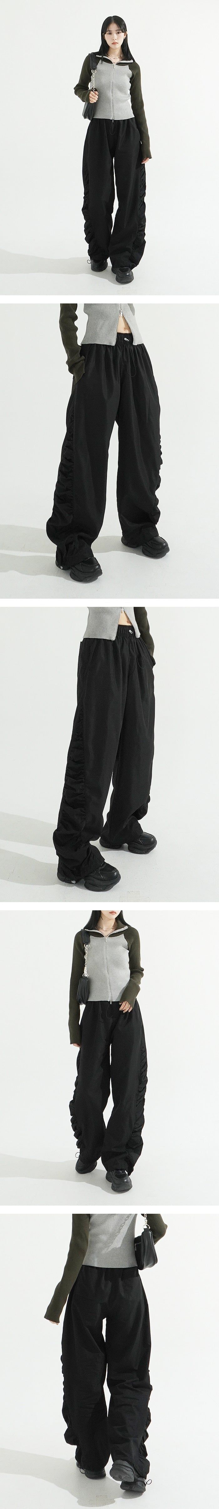 Side Shirring String Pants
