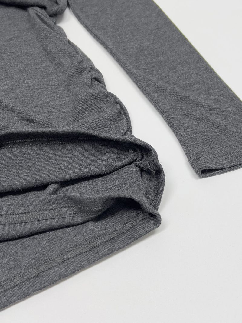 Deman Shirring Layered Long Sleeve T-shirt