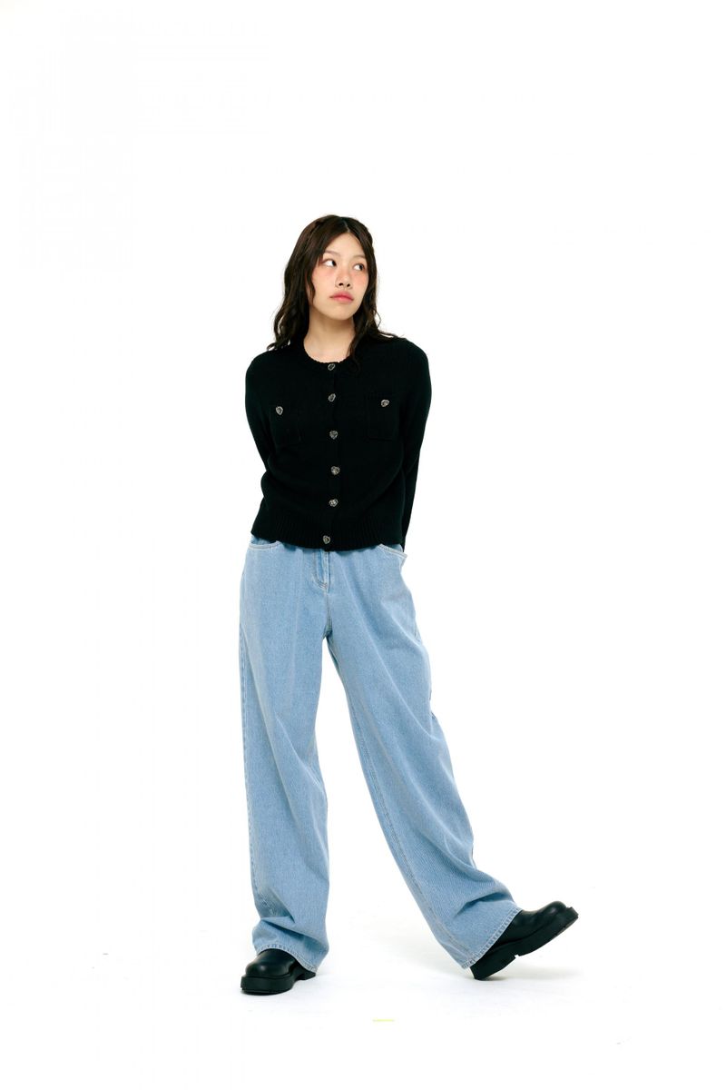 LETOILE（レトワール）の「BUCKLE PIN TUCK DENIM WIDE PANTS（Pants）」