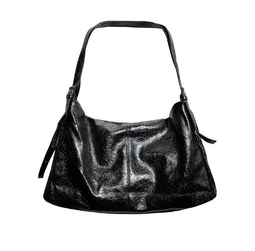 Double Strap Leather Shoulder Bag