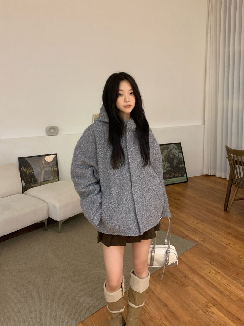 [UNISEX] from Mix Hood Coat Jacket