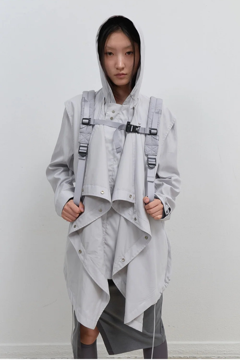 Draped Field Parka / Grey