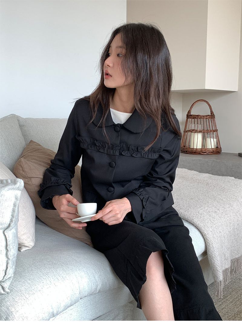 ROUND COLLAR FRILL JACKET (2C)