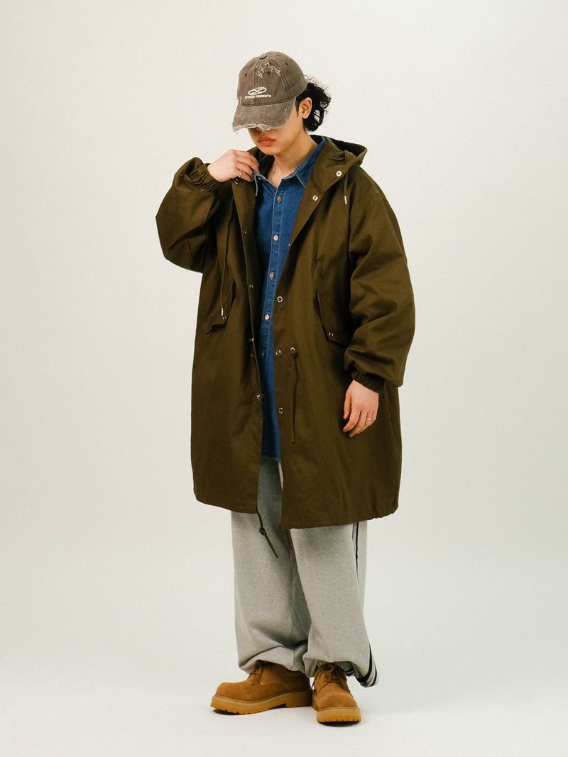 LAB Overfit Hood Fishtail Field Jacket