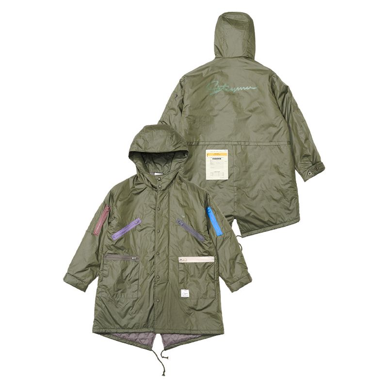 STIGMA(スティグマ)の「ZIPPER OVERSIZED FISHTAIL PARKA BLACK / KHAKI(Tops)」