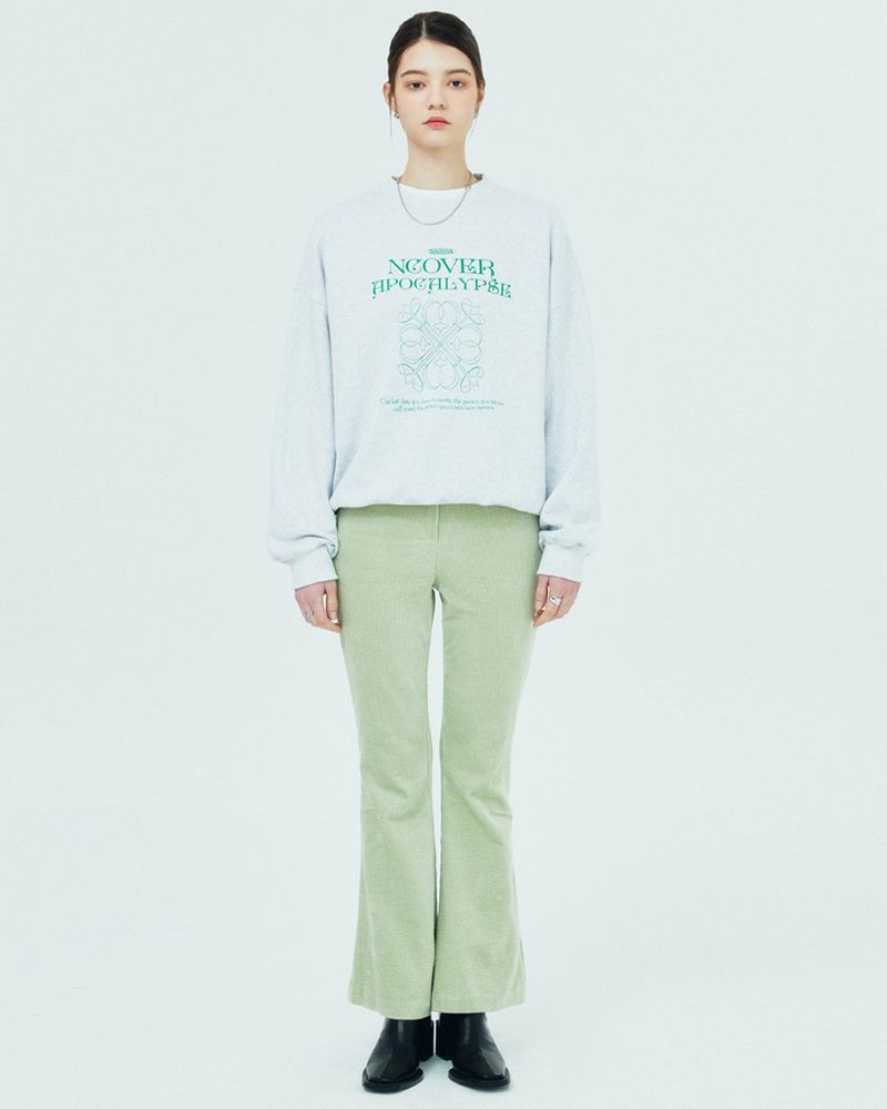APOCALYPSE CLOVER SWEATSHIRT-WHITE MELANGE