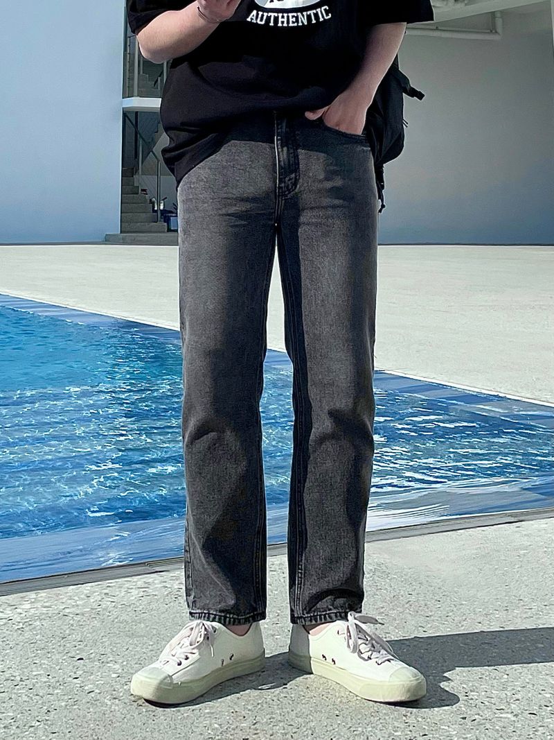 NEVERDOWHY（ネバードゥワイ）の「 [PREMUIM]OLIN STRAIGHT BLACK DENIM PANTS(S~2XL)（Pants）」