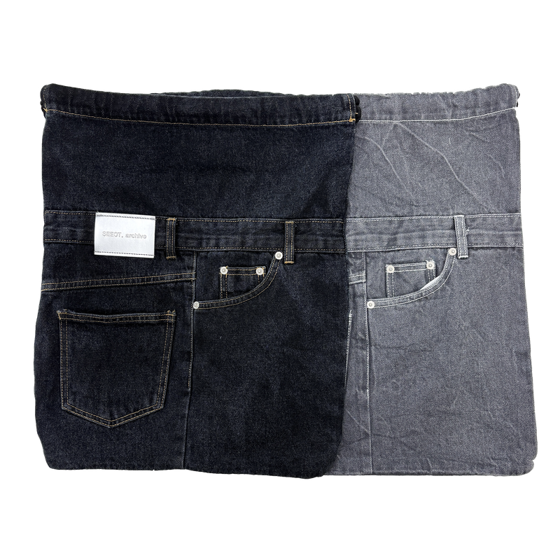 denim rope gym sack