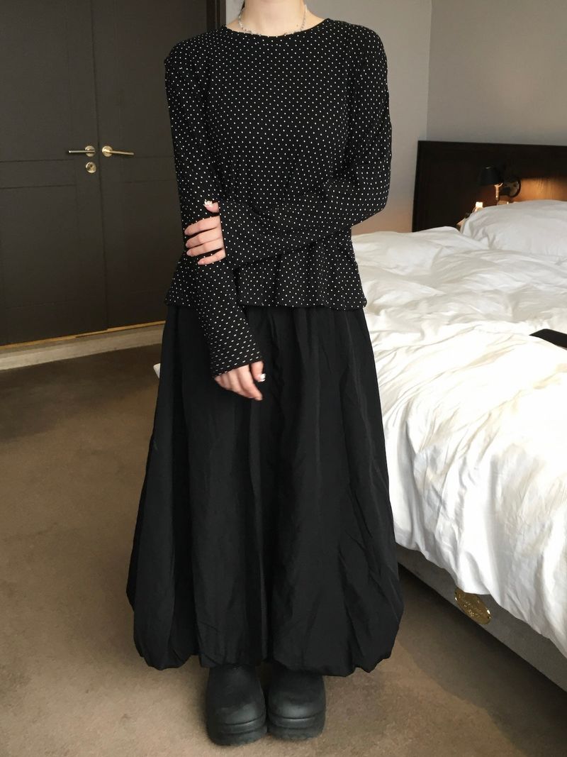 Daily Wide Balloon Skirt (2c)  