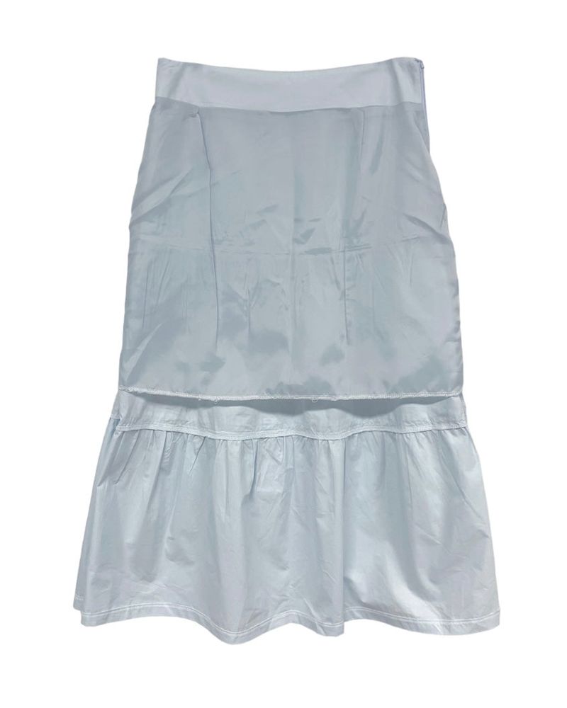 Pudie A-line Cotton Shirring Long Skirt 3C
