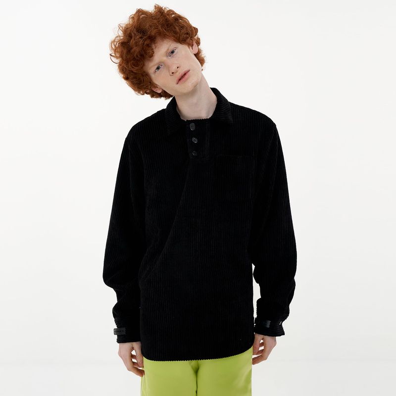 Melting Button Shirt [Black]