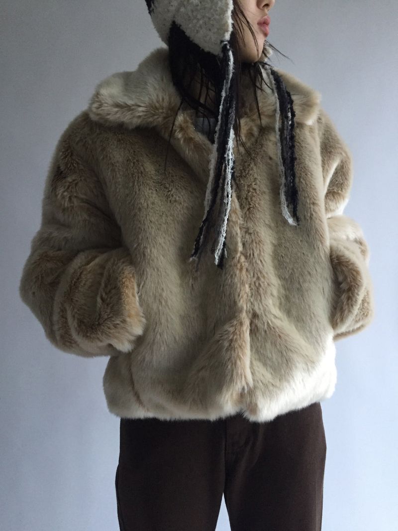 Eco fur jacket