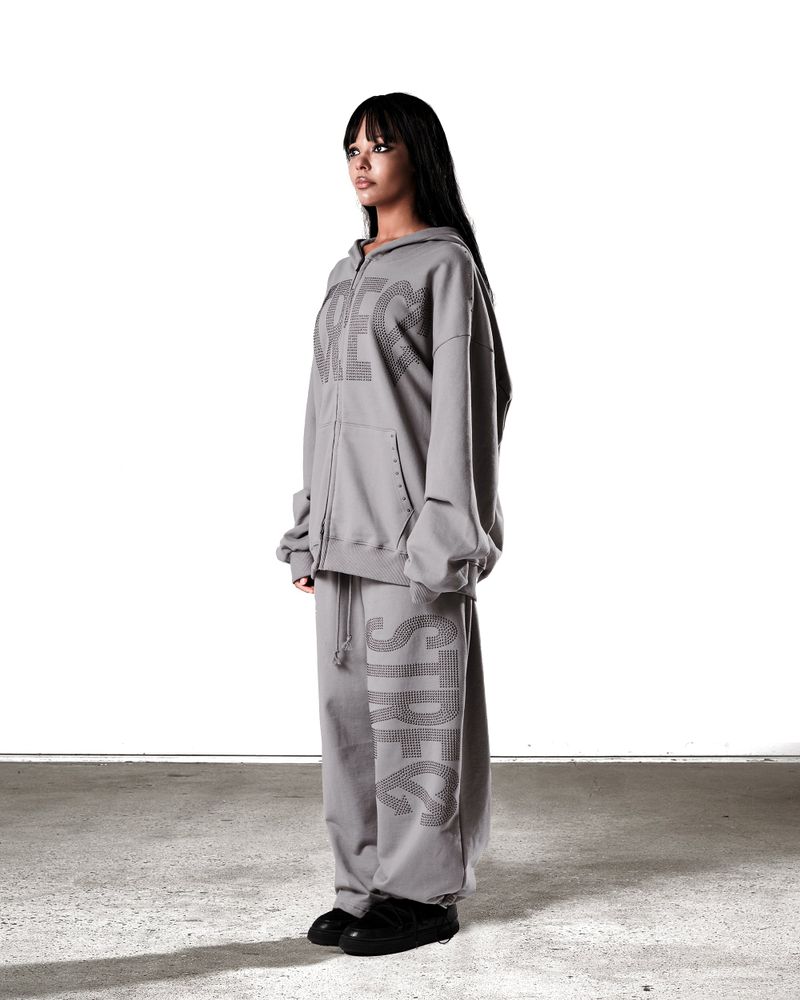 NO STRESS HOTFIX SET SWEATPANTS ASH GRAY